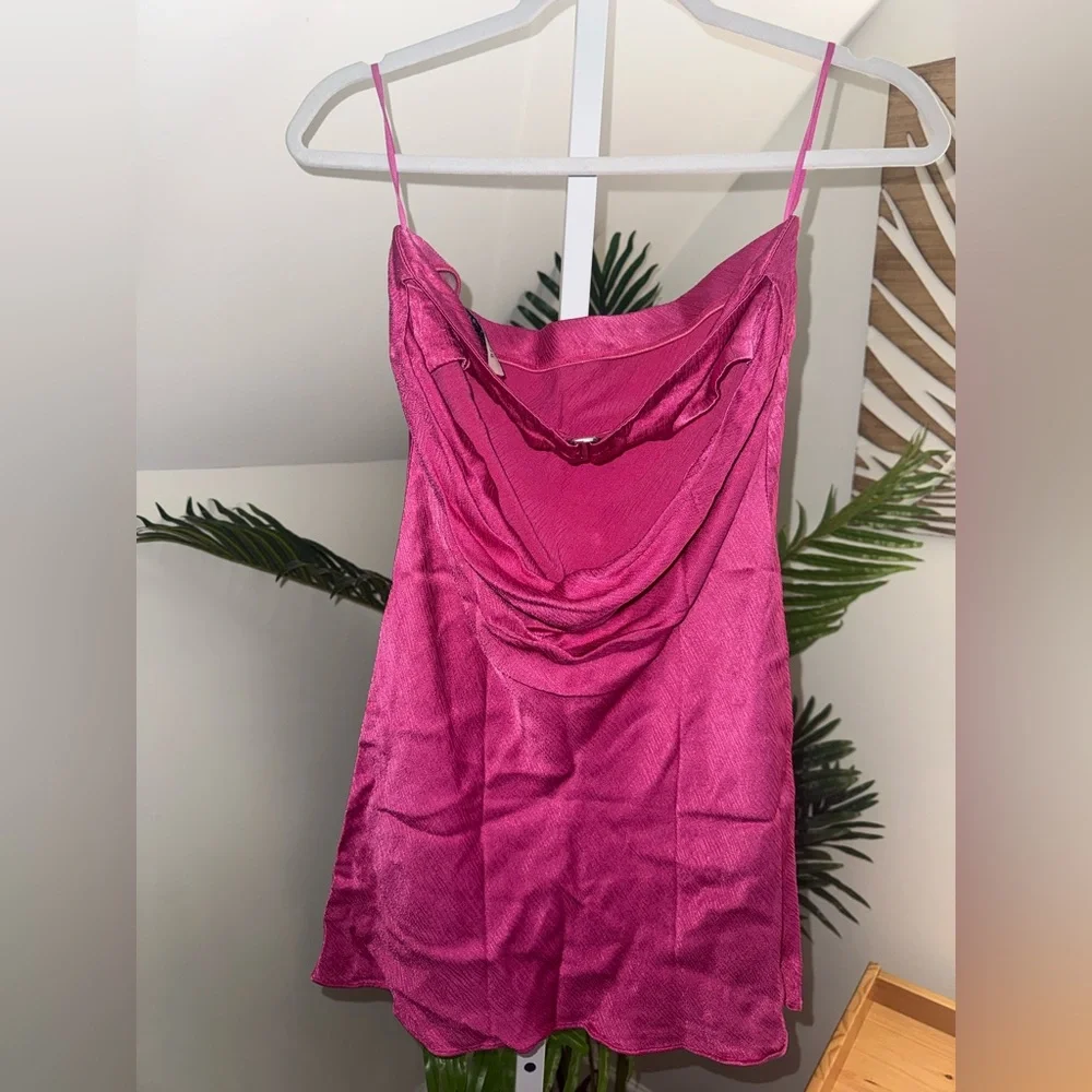 BEC‎ + BRIDGE moon dance mini dress in deep pink size US8